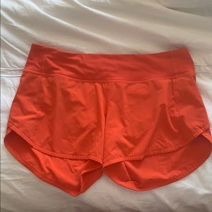 Red/Orange lululemon shorts